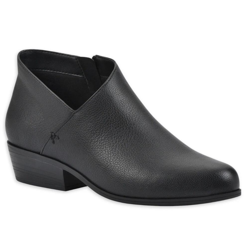 Aerosoles Womens Black Brandi Round Toe Wedge Heel Chelsea Boots Size 11 Wide